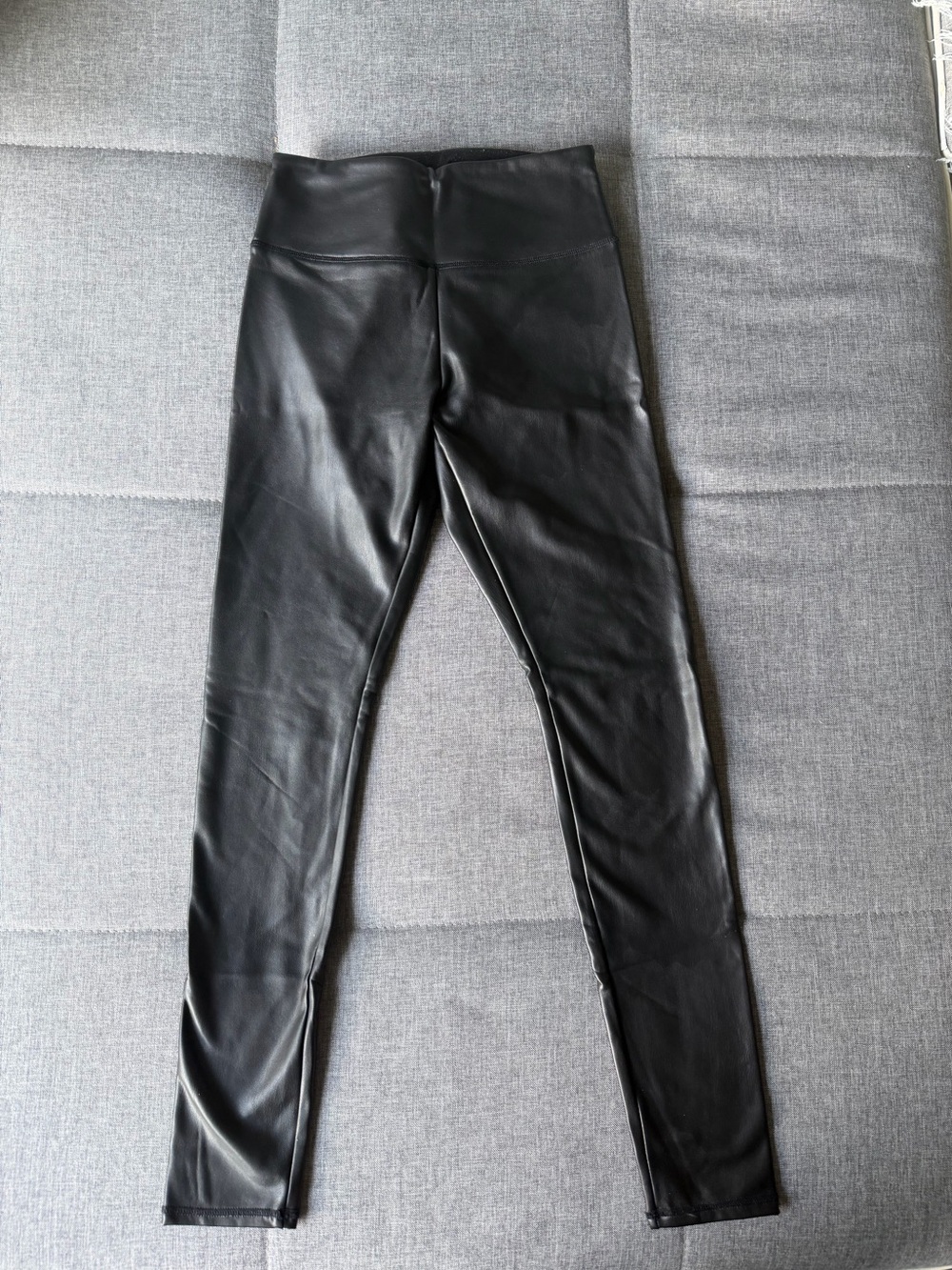 Hollister Black Faux Leather Skinny Leggings